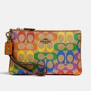 Coach Rainbow Wristlet or Clutch
